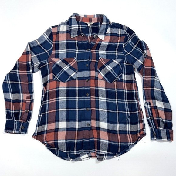 Lucky Brand Tops - Lucky Brand Womens Size Small S Blue White Check Plaid Button Down Dress Shirt
